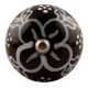 Black Ceramic Floral Wine Stopper