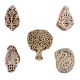 Set of 5 Piece New Mix Wooden Printing Blocks