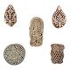 Set of 5 Piece New Mix Wooden Printing Blocks