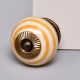 Mustard Striped Ceramic Cabinet Knob