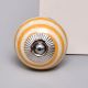Mustard Striped Ceramic Cabinet Knob
