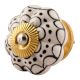 Black Flower Ceramic Melon Cabinet Knob Online 