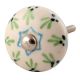 Pea Green Ceramic Floral Drawer Knob 