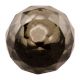 Round Diamond Cut Crystal Glass Wine Stopper in Golden Fitting
