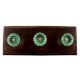 Mint Paneled Sides Glass Wooden Hooks