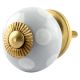 Light Grey Dotted Small Ceramic Drawer Knobs Online