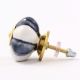 Grey And White Ceramic Melon Drawer Knob
