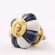 Grey And White Ceramic Melon Drawer Knob