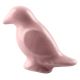 Solid Pink Ceramic Bird Cabinet Knob
