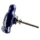Navy Blue Ceramic Bird Dresser Knob