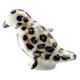 Black Dotted Ceramic Bird Knob