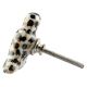 Black Dotted Ceramic Bird Knob