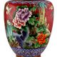 Red Handpainted Cloisonne Vase