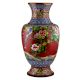 Red Handpainted Cloisonne Vase
