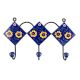 Navy Blue And Yellow Ceramic Floral Tiles Hook