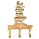 Brass Wall Key Holder Cow Pig Dog Duck Rooster Farm Animals 3 hooks