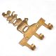 Brass Wall Key Holder Cow Pig Dog Duck Rooster Farm Animals 3 hooks