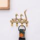 Vintage Brass Key Holder for 4 keys Wall Decor 3 Ducks Design