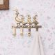 Brass Mother and Baby Geese Wall Hook Key Holder