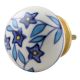 Blue Star Ceramic Floral Drawer Knob