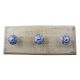 Blue Flower Ceramic Floral Wooden Hook