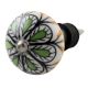 Pea Green Ceramic Floral Wine Stopper