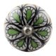 Pea Green Ceramic Floral Wine Stopper