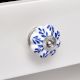 Blue Leaf Ceramic Melon Cabinet Knob Online