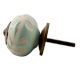Sage Green Etched Ceramic Floral Cabinet Knob Online 
