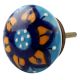 Mustard Flower Flat Ceramic Cabinet Knob
