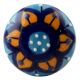 Mustard Flower Flat Ceramic Cabinet Knob