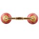 Red Ceramic Floral Bridge Handle
