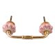 Baby Pink Flower Medium Ceramic Bridge Handle