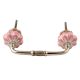 Baby Pink Flower Medium Ceramic Bridge Handle