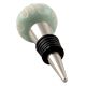 Sage Green Etched Ceramic Floral Wine Stopper