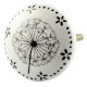 Floral Ceramic Flat Knobs