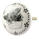 Rose In Bucket Ceramic Flat Knobs