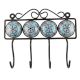 Turquoise Ceramic Floral Tiles Hooks 