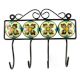 Sage Green Ceramic Floral Tiles Hook
