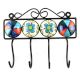 Multicolor Ceramic Floral Tiles Hook