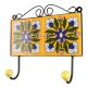 Green Leaf Flower Ceramic Tiles Hook 