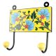 Turquoise Flower Ceramic Tile Hook
