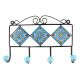 Turquoise Ceramic Floral Tiles Hook 
