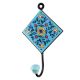 Turquoise Wheel Flower Ceramic Tiles Hooks
