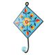 Turquoise Tiny Flower Ceramic Tiles Hook