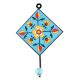 Turquoise Tiny Flower Ceramic Tiles Hook