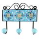 Turquoise Floral Ceramic Tiles Hook