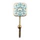 Turquoise Sea Shell Square Ceramic Wall Hook