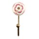 Pink Ceramic Floral Wall Hook