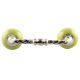 Lime Green Ceramic Cut Bridge Handles